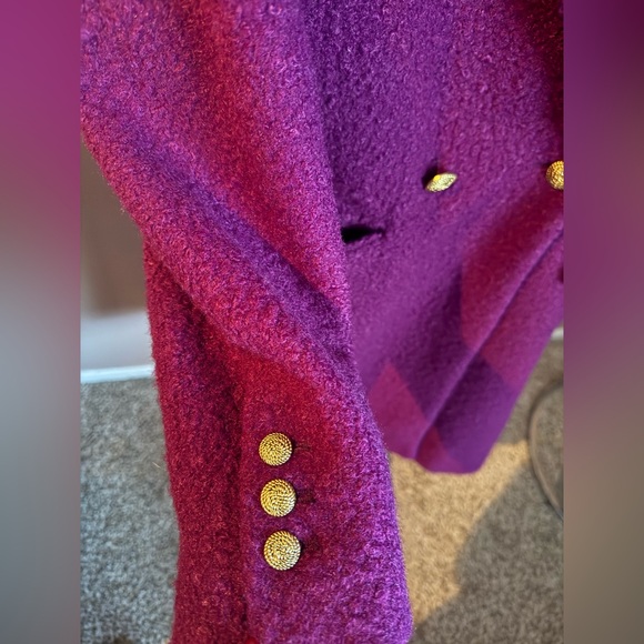 BCBGMaxAzria Boucle Purple and Gold Coat - Picture 5 of 10